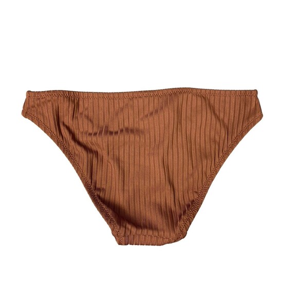 New! J.Crew Wide Rib Bikini Bottom Size XXS Hipster Full Coverage Brown BM453 - Picture 8 of 9